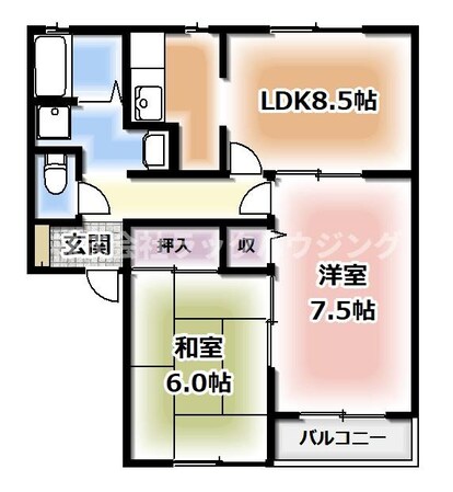 サニーハイツ香里園の物件間取画像